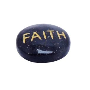 Avika Confidence Enhancer Energized Black Agate Stone Faith Cabochon