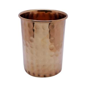 Avika Copper Glass for Water 250 ml. Diamond waves (Pack of 2 Pcs.)