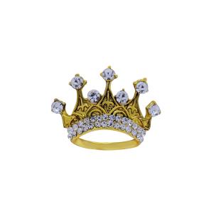 Avika Gold Metal Designer Crown Label Pin