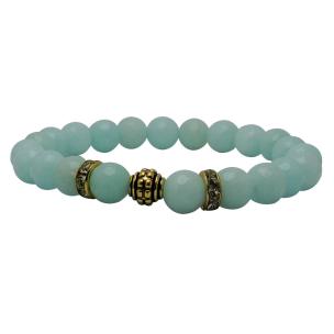 Avika Heat Processed Amazonite 8 mm Bead Bracelet Designer 3