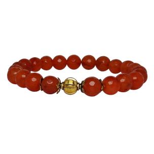 Avika Heat Processed Carnelian 8 mm Bead Bracelet Designer 2