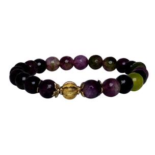 Avika Heat Processed Multi Tourmaline 8 mm Bead Bracelet Designer 2