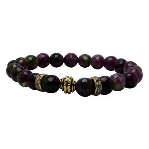 Avika Heat Processed Multi Tourmaline 8 mm Bead Bracelet Designer 3