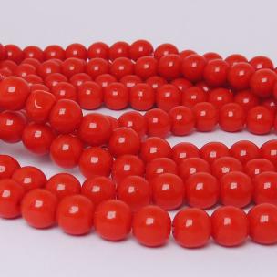 Avika Energized Heat Processed Red Coral Monga 7 mm Beads