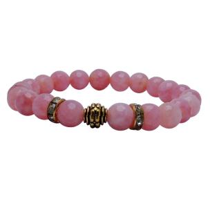 Avika Heat Processed Rhodochrosite 8 mm Bead Bracelet Designer 3