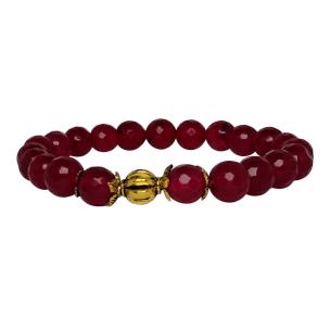 Avika Heat Processed Ruby 8 mm Bead Bracelet Designer 2