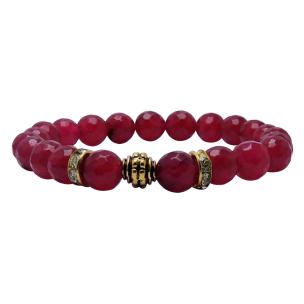 Avika Heat Processed Ruby 8 mm Bead Bracelet Designer 3