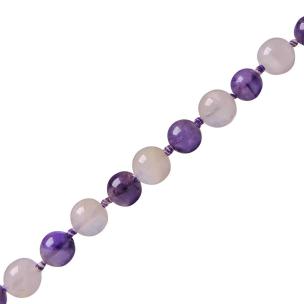 Avika Moonstone and Amethyst Mala Semi-precious Stone for Creative and Balancing