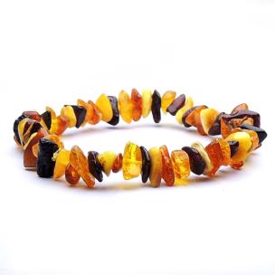 Avika Natural Energized Amber gemstone Healing Chips Bracelet For Anti-anxiety Pain Relief