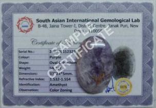 Avika Natural Amethyst Certified Loose Gemstone For Reiki Chakra Healing