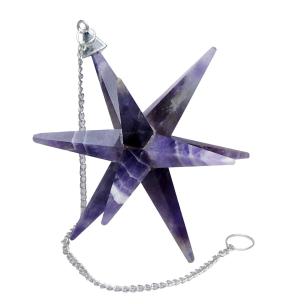 Avika Natural Amethyst Galaxy Merkaba Star with Healing Properties
