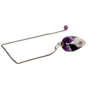 Avika Natural Amethyst Pear Drop Pendulum For Reiki