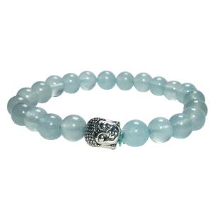 Avika Natural Aquamarine Buddha Bracelet (Pack of 1Pc)