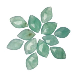 Avika Natural Aquamarine Diamond Double Cut Ring Stone Set of 10 Pc.