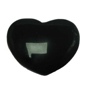 Avika Natural Black Obsidian Gemstone Heart Puff