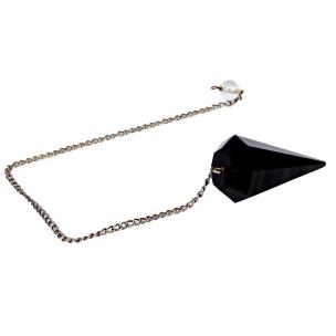 Avika Natural Black Obsidian Pendulum For Reki Healing