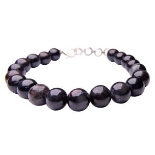 Avika Natural Black Sardonyx Beads Bracelet with Hook (Pack of 1Pc)