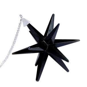 Avika Natural Black Tourmaline Galaxy Merkaba Star with Healing Properties
