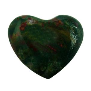Avika Natural Bloodstone Gemstone Heart Puff (Big)