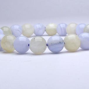 Avika Natural Blue Lace Agate & Moonstone Bead Bracelet