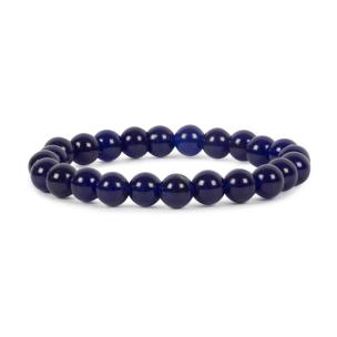Avika Natural Blue Onyx Healing Beads Bracelet for Self Control (Pack of 1 Pc.)
