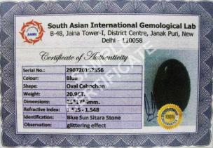 Avika Natural Blue Sandstone Certified Loose Gemstone For Reiki Chakra Healing