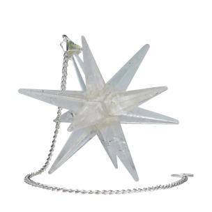 Avika Natural Clear Quartz Galaxy Merkaba Star with Healing Properties