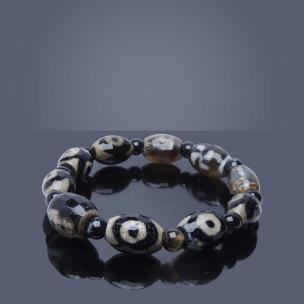 Avika Natural Dizi Agate Beads Bracelet (Pack of 1Pc)