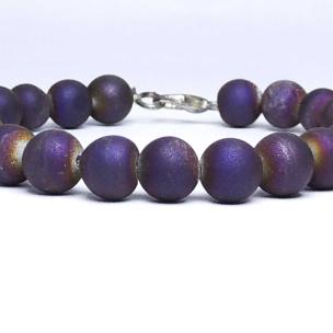 Avika Natural Druzy Agate Beads Bracelet with Hook (Pack of 1Pc)