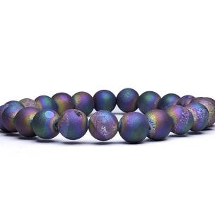 Avika Natural Druzy Agate Beads Bracelet (Pack of 1)