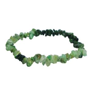 Avika Natural Emeralad Gemstone Chips Bracelet (Pack of 1Pc)
