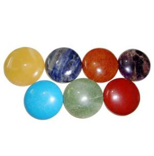 Avika Natural Energized 7 chakra Cabachon set of 7 pcs.without Symbol