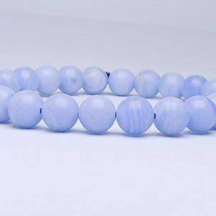 Avika Natural Energized Blue Lace Agate  7 mm Bead Bracelet (Pack of 1Pc)