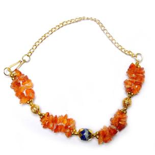 Avika Natural Energized Carnelian 4 Flower Designer Friendship Band