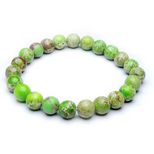 Avika Natural Energized Gaspeite 8 mm Bead Bracelet (Pack of 1Pc)
