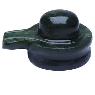 Avika Natural Energized Green Jade Jaldhari Lingam (Small)