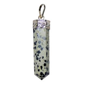 Avika Natural Energised Leopard Gemstone Point Agate Crystal Pendant Art 1