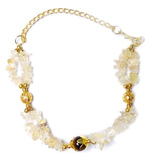 Avika Natural Energized Smokey Quartz 4 Flower Designer Friendship Band
