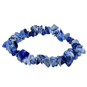 Avika Natural Energized Sodalite Stone Chip Bracelet (Pack of 1Pc)
