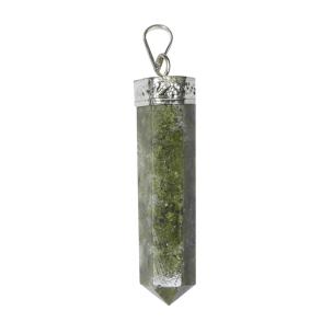 Avika Natural Energised Vesuvanite Gemstone Point Agate Crystal Pendant Art 1