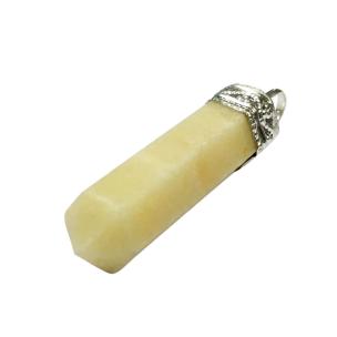 Avika Natural Energised Yellow Agate  Point Pendant Art 1