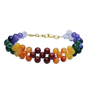 Avika Natural Energized 7 Chakra Designer Band Rakhi  for Kids with Roli Chawal