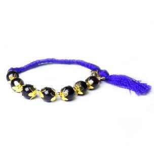 Avika Natural Energized Amethyst  Designer Rakhi with Roli Chawal