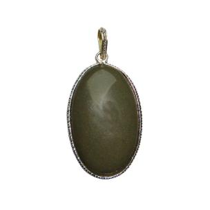 Avika Natural Fancy Agate Oval Pendant Art-(B)