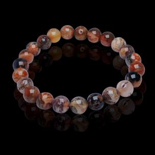 Avika Natural Fire Agate Bead Bracelet