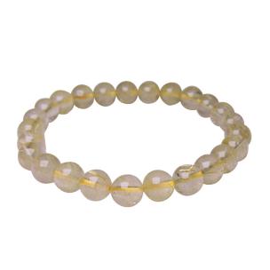Avika Natural Golden Rutile Bead Bracelet (Pack of 1Pc)