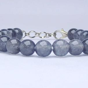 Avika Natural Grey Iolite Bead Bracelet with Hook Bracelet (Pack of 1Pc)