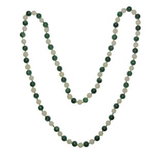 Avika Natural Jade and Yellow Agate Semi-precious Stone Necklace for Positivity