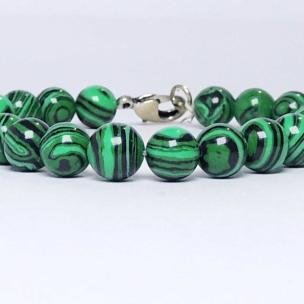 Avika Natural Malachite Beads Bracelet with Hook (Pack of 1Pc)