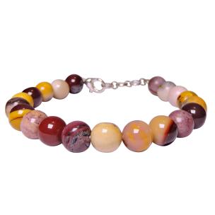 Avika Natural Mookite Jasper bead with Hook Bracelet (Pack of 1Pc)